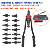 410mm Imperial Metric  Rivnut Rivet Nut  Riveter Nutsert Gun Tool Kit
